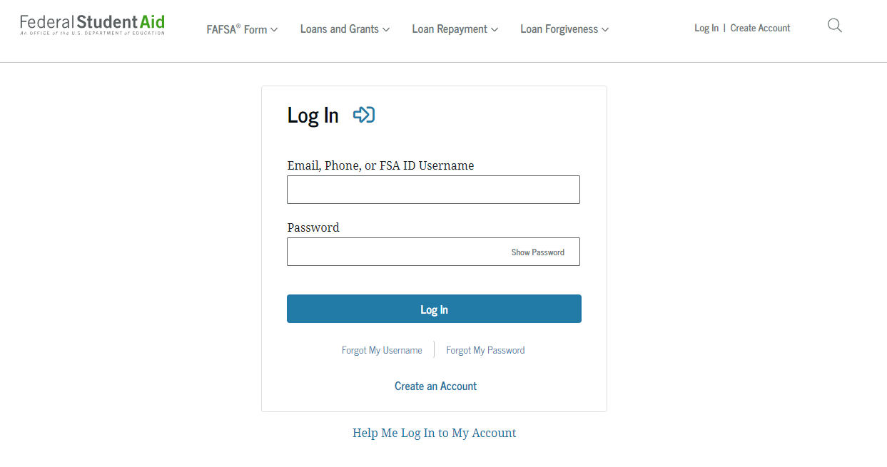 Myfedloan login